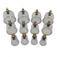 Combo Kit Ventosas 12 Copos VE + Gancho Crochetagem Inox