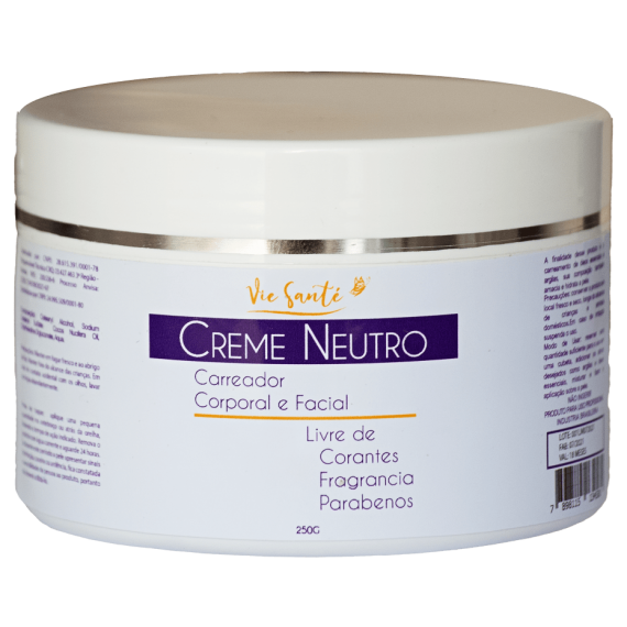 Creme Neutro 250g 100% Natural Facial E Corporal - Vie Santé