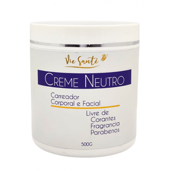 Creme Neutro 500g 100% Natural Facial E Corporal - Vie Santé