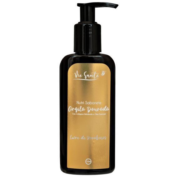 Nutri Sabonete de Argila Dourada 120ml Clareador Anti-rugas Natural - Vie Santé
