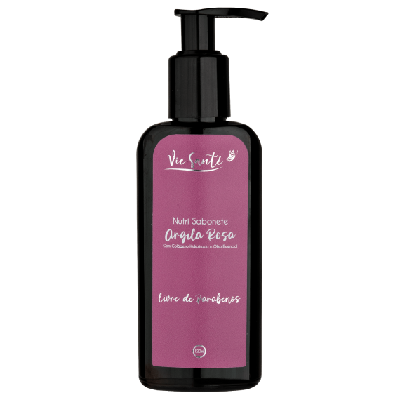 Nutri Sabonete de Argila Rosa 120ml Nutrição Celular Natural - Vie Santé