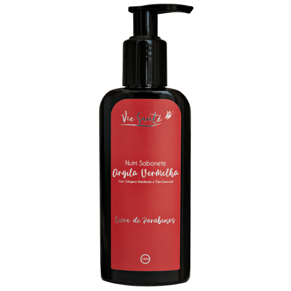 Nutri Sabonete de Argila Vermelha 120ml Anti-envelhecimento Natural - Vie Santé