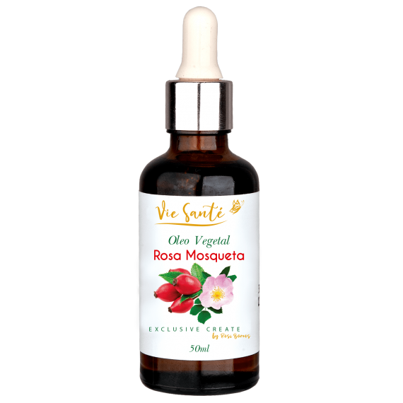 Óleo 100% Vegetal Rosa Mosqueta 50ml Facial e Capilar - Vie Santé