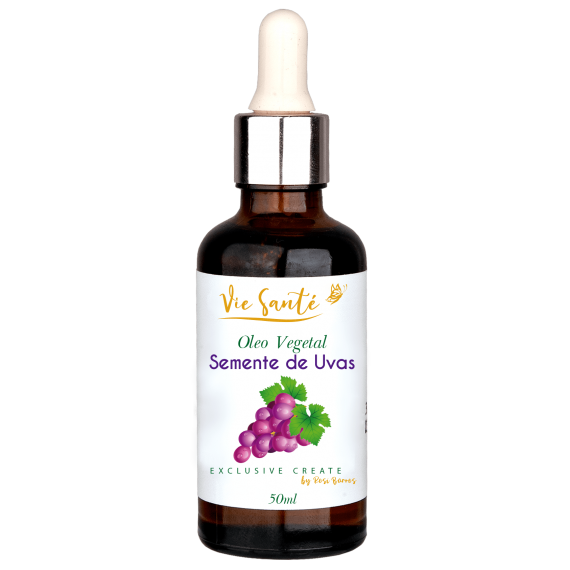 Óleo Vegetal Semente De Uva 100% Natural 50ml Capilar E Facial - Vie Santé
